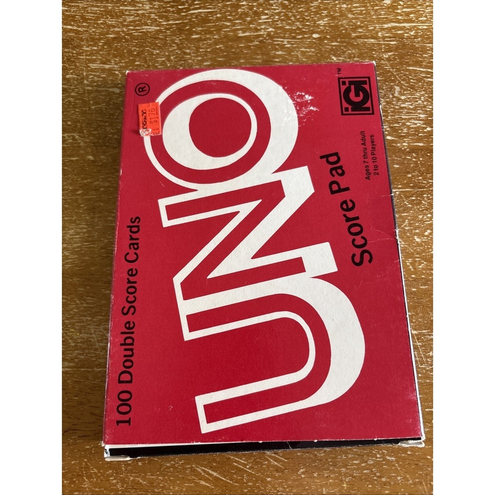 Vintage UNO Score Pad New Sheets Full Double Score Cards 1978 #4001 iGi